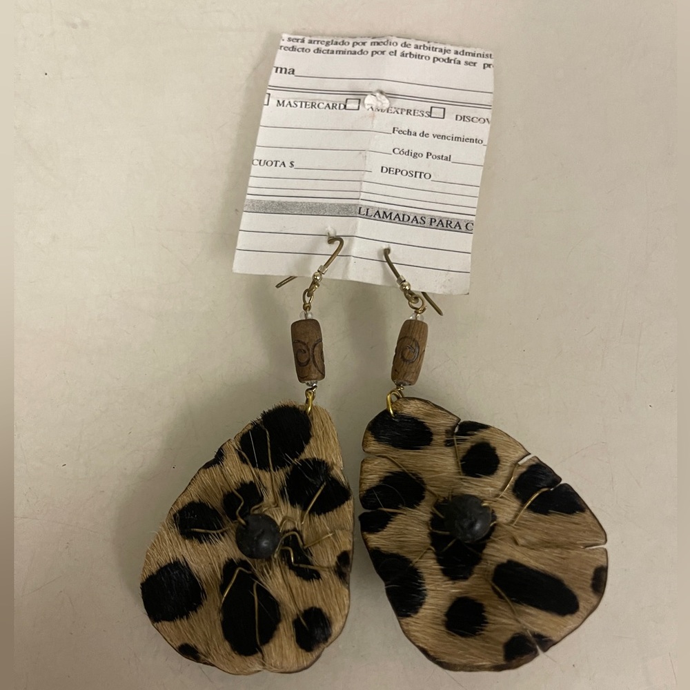 handcrafted Real Leather artisan earrings